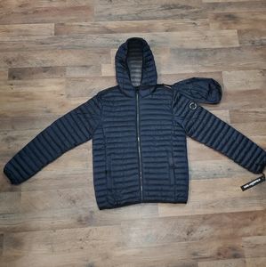 Karl Lagerfeld packable puffer jacket NWT